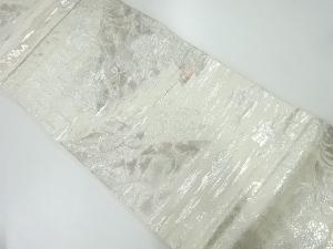 二重引箔古京錦草花模様織出し袋帯